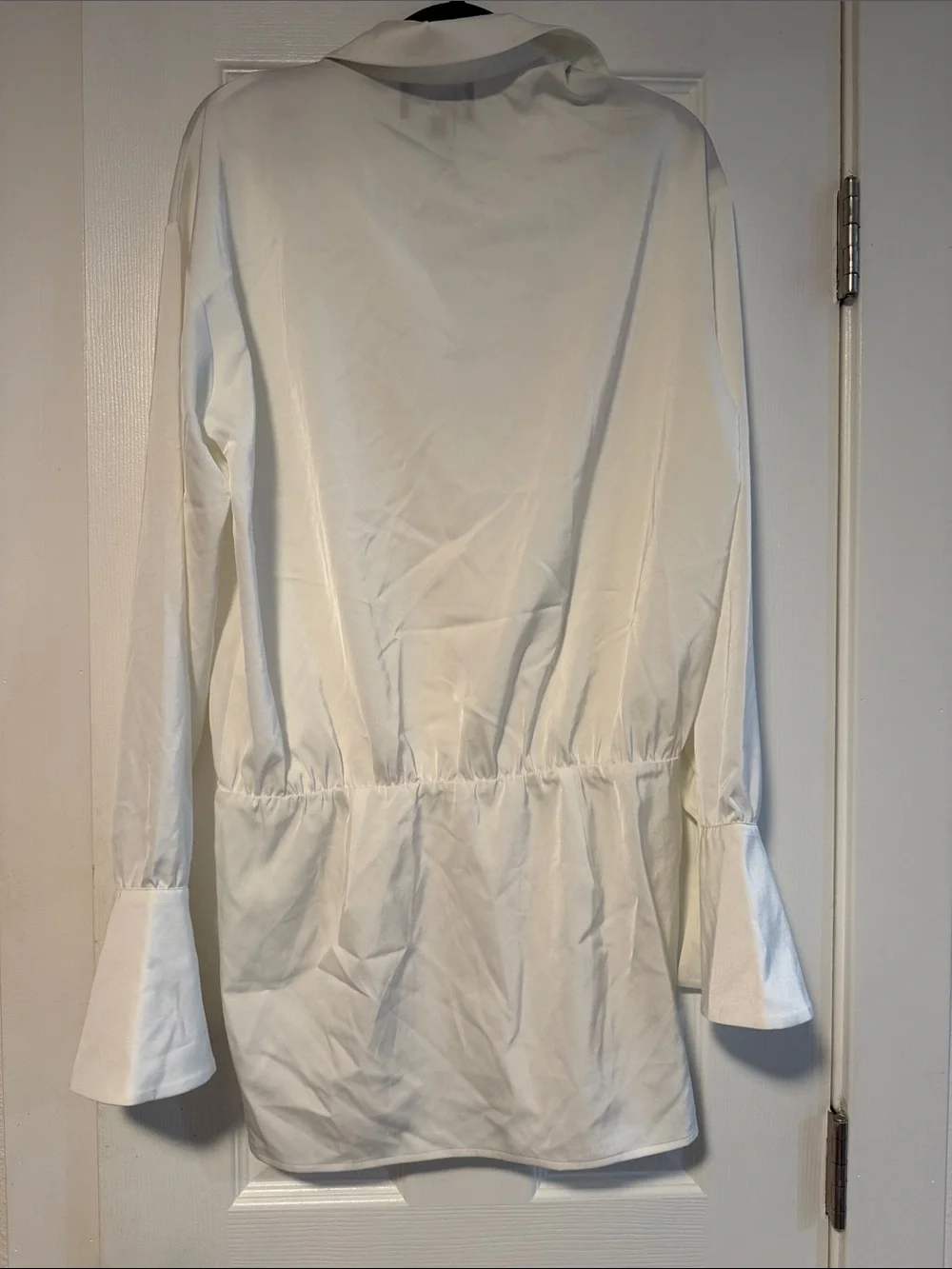 Cairo Button Down Dress in White Stripe